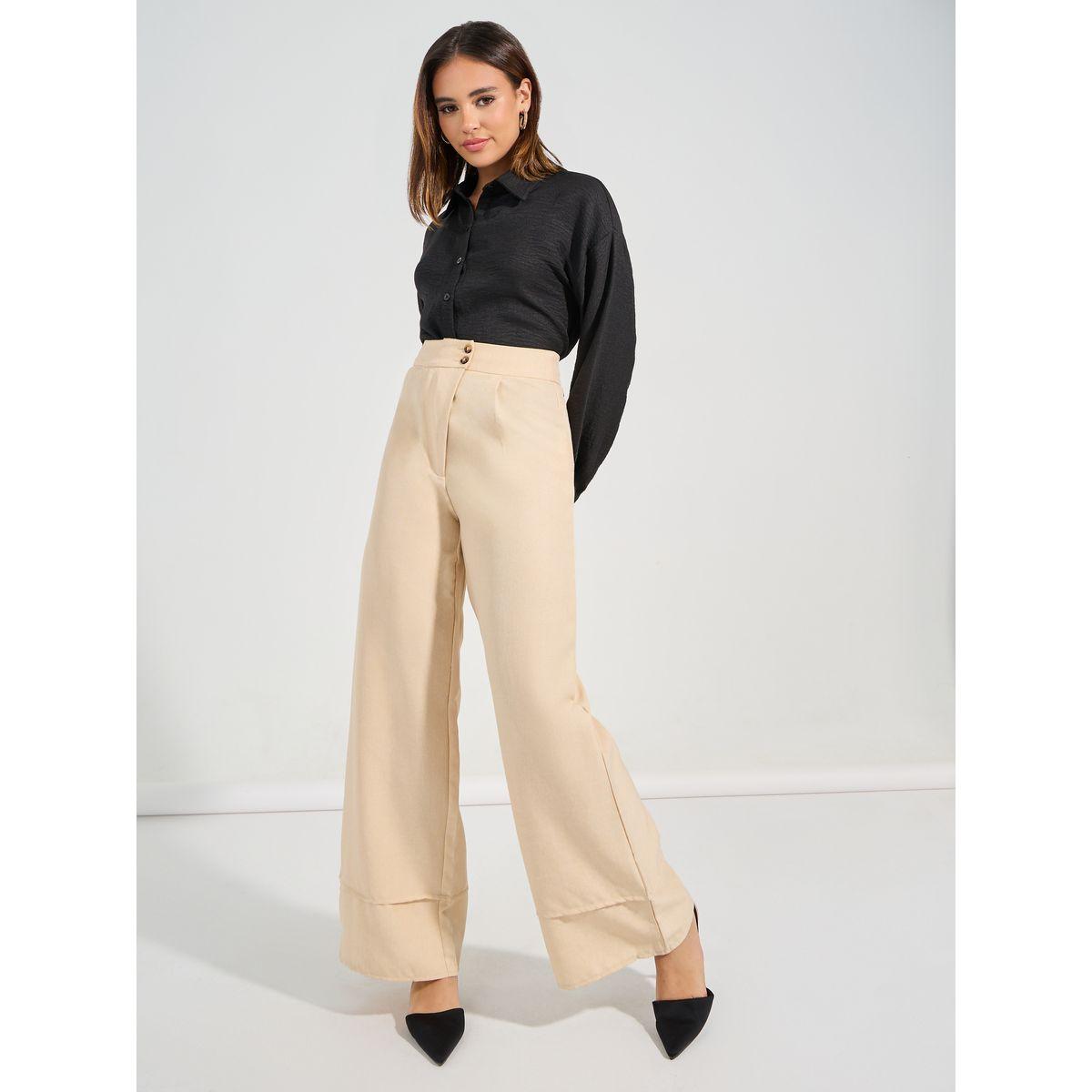 بودي سوت سادة بياقة وازرار غلق-women-clothing-tshirts-image-4