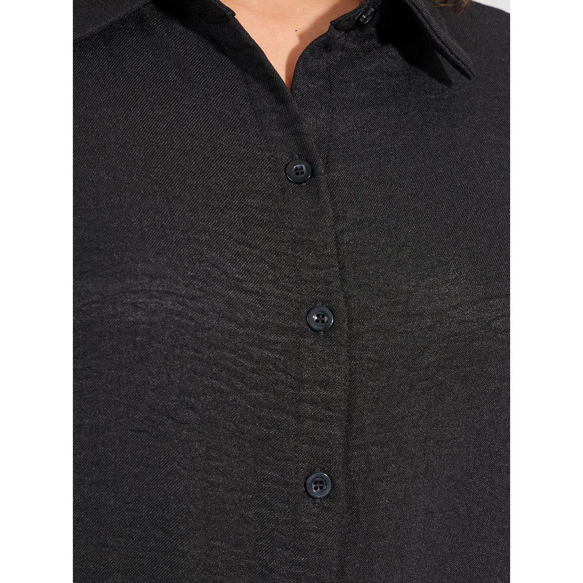 Styli Solid Button Placket Collared Bodysuit-women-clothing-tshirts-image-4