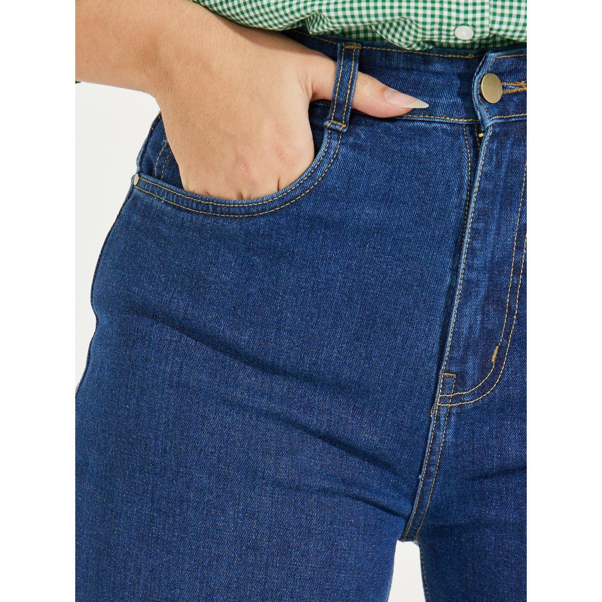 Styli Solid Straight Fit Full Length Jeans-women-clothing-bottoms-jeans-image-3