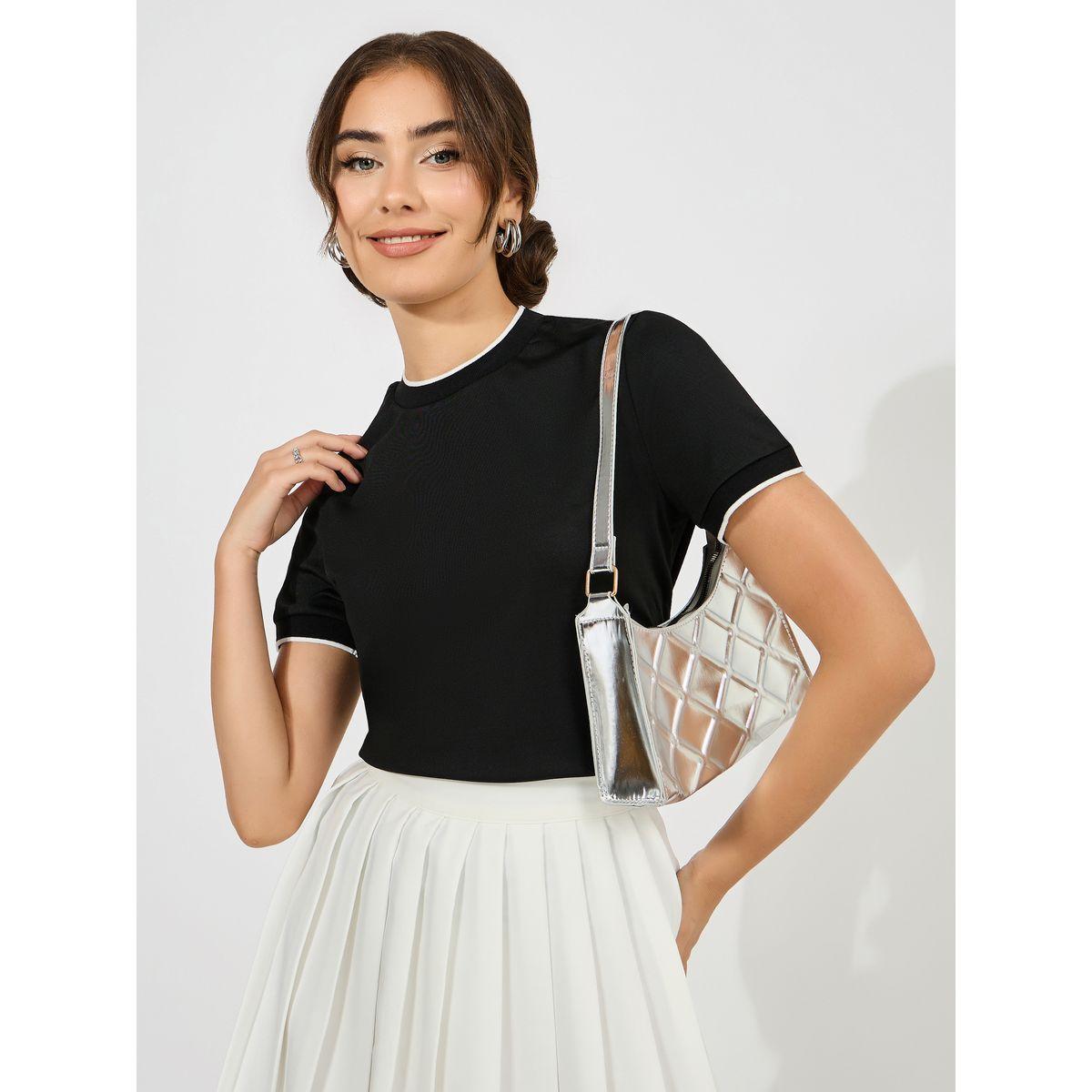 Styli Rib Round Neck Knit Top-women-clothing-tshirts-image-1