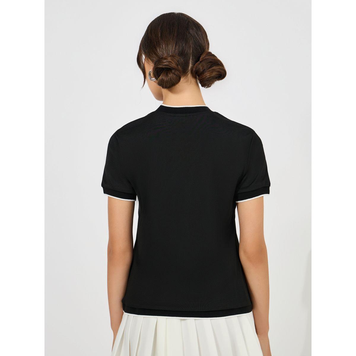Styli Rib Round Neck Knit Top-women-clothing-tshirts-image-6