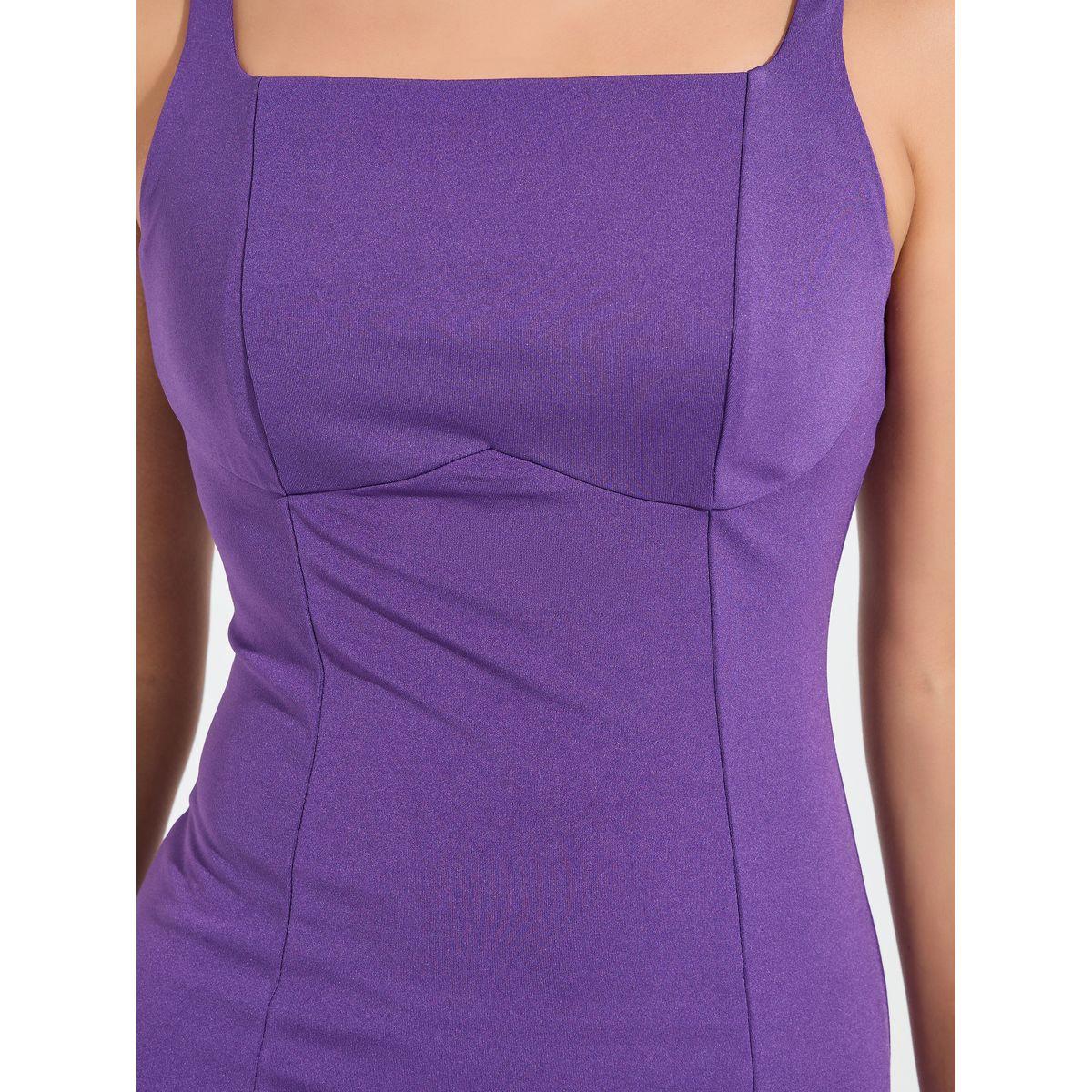 فستان قصير بديكون بلا اكمام مع حافة كشكش-women-clothing-dresses-image-3