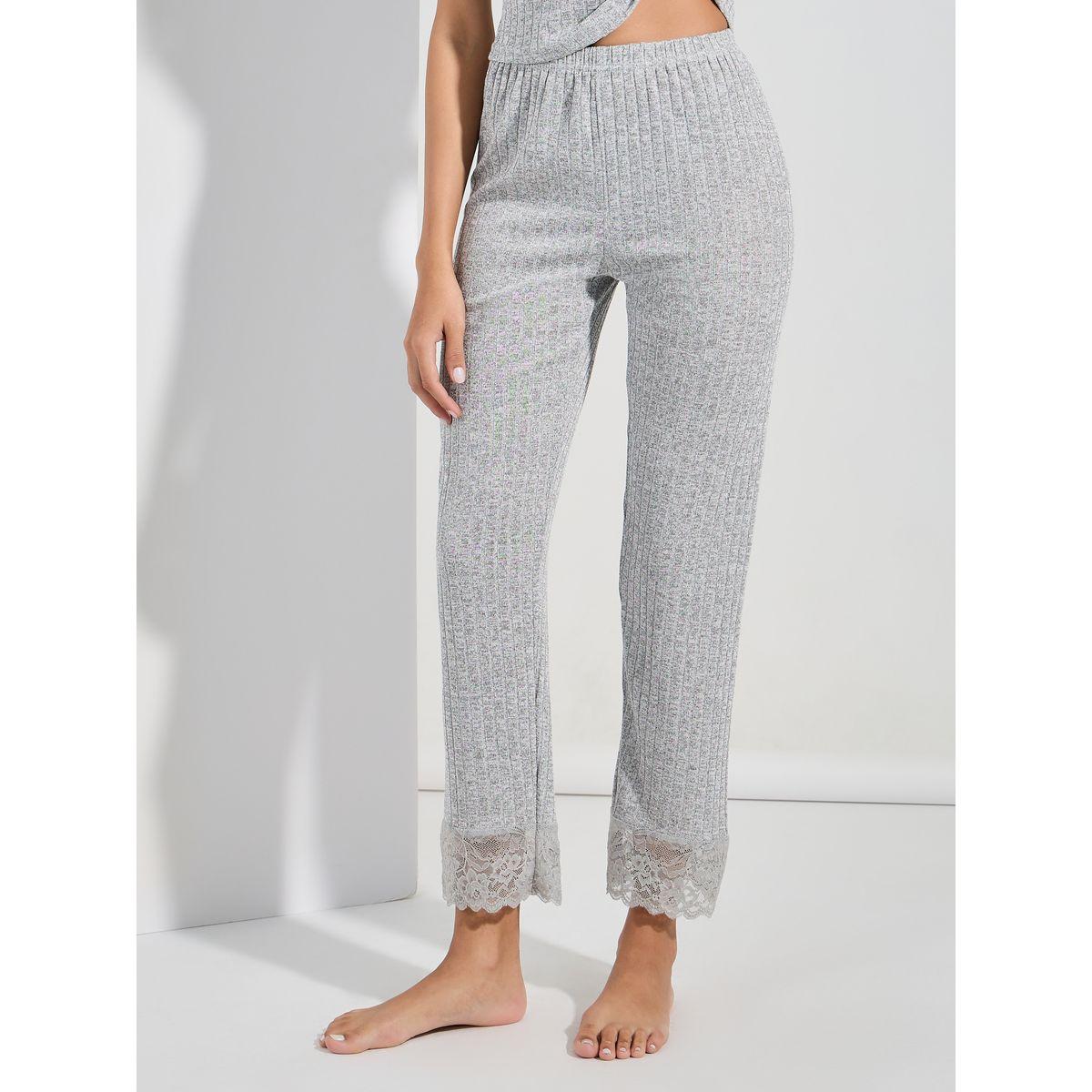 Styli Unwind Ribbed Detail Lace Trim Top & Pyjama Set-women-clothing-nightwear-pyjamas-longsets-image-5