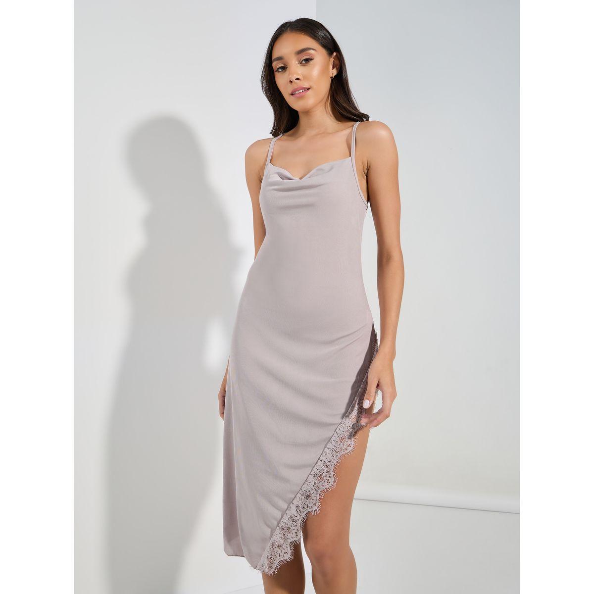 Styli Unwind Lace Detail Side Split Slip Dress-women-clothing-nightwear-nighties-image-2