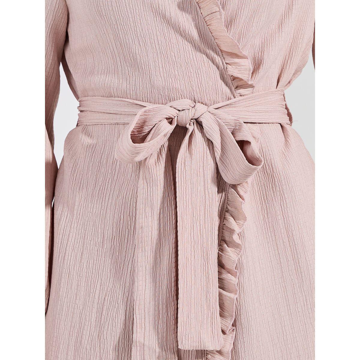 Styli Unwind Ruffle Detail Gathered Sleeve Robe-women-clothing-nightwear-robes-image-3