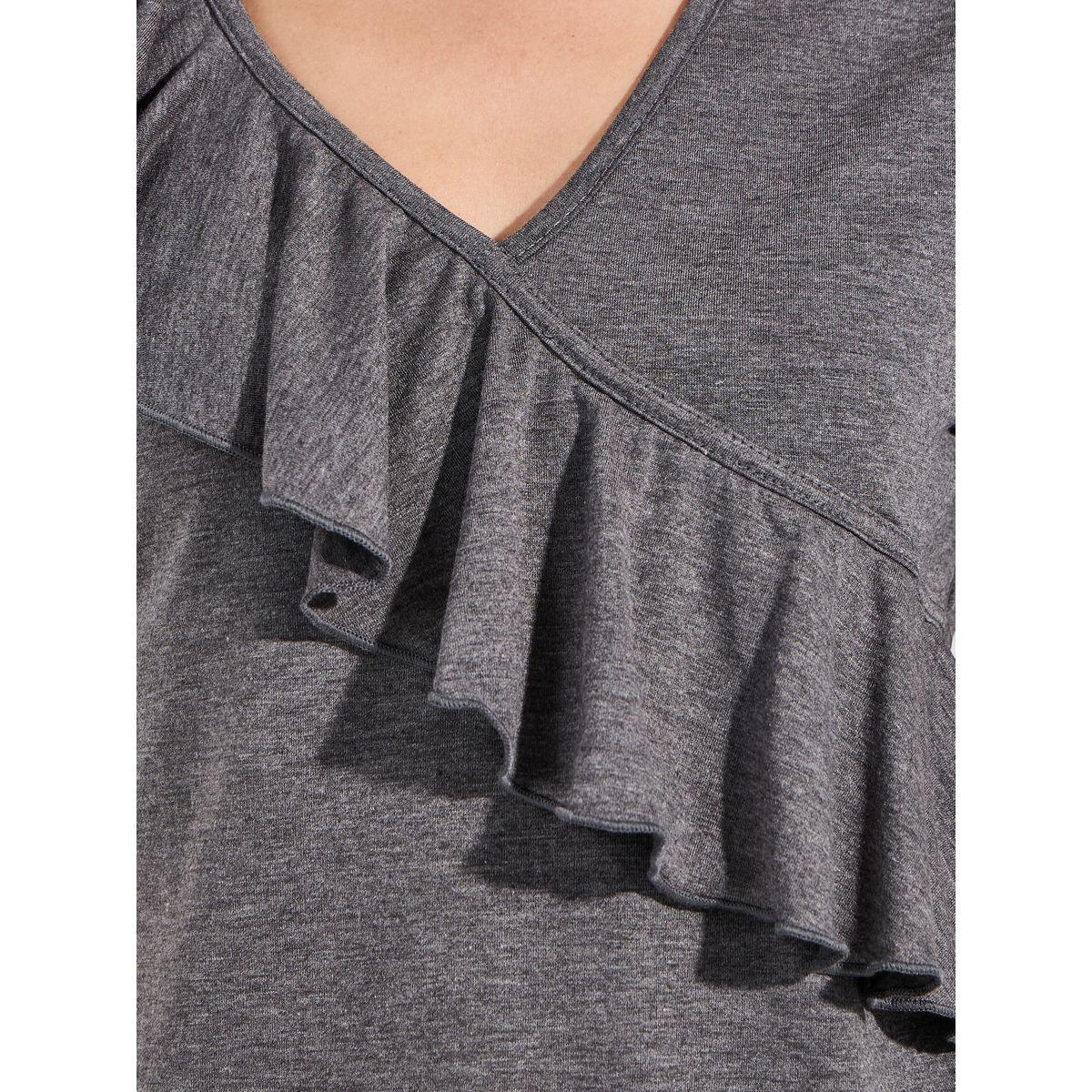 Styli Unwind Ruffled V Neck T-Shirt & Full Length Pyjama Set-women-clothing-nightwear-pyjamas-longsets-image-4