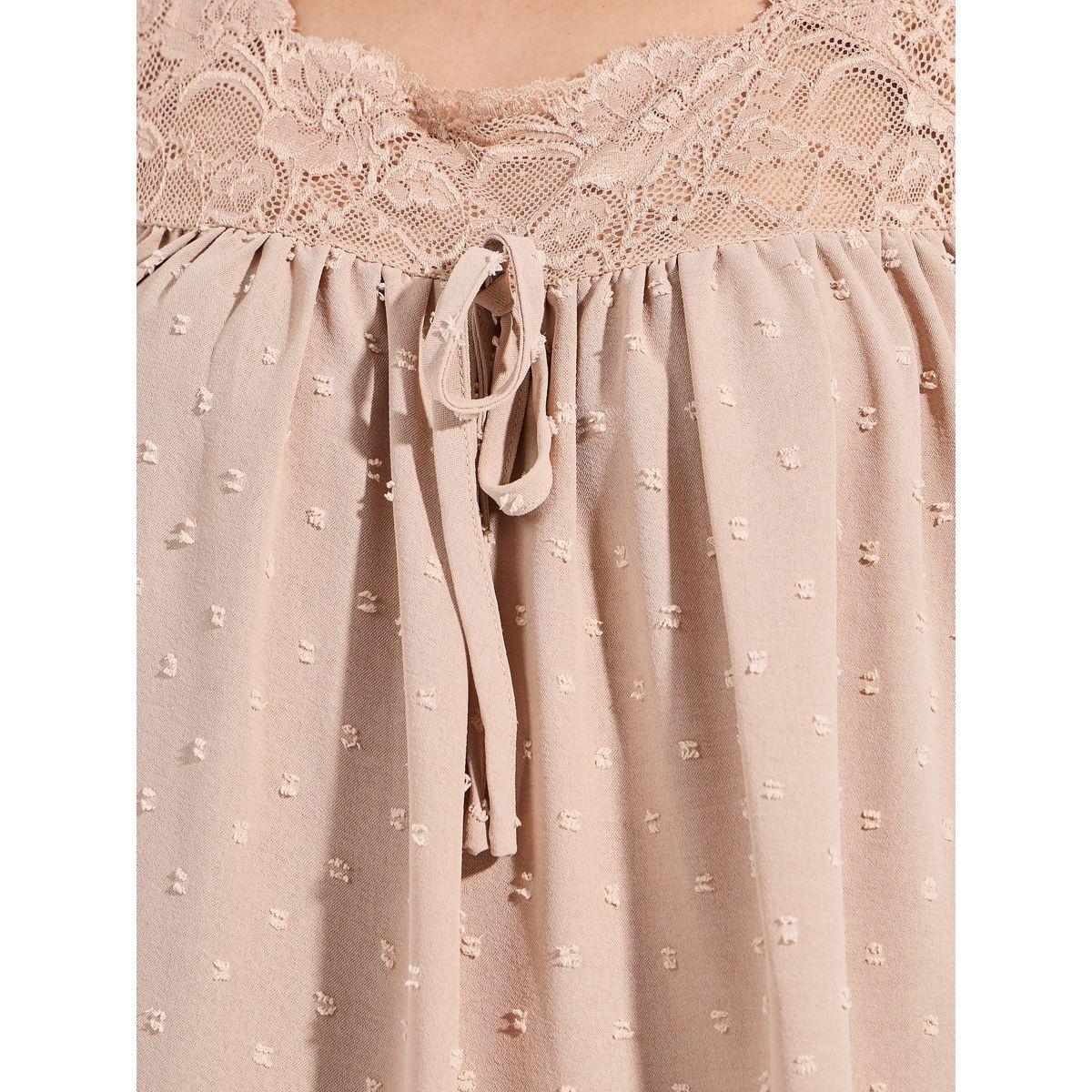 Styli Unwind Lace Trim Flounce Dobby Top & Straight Leg Pyjama Set-women-clothing-nightwear-pyjamas-longsets-image-3