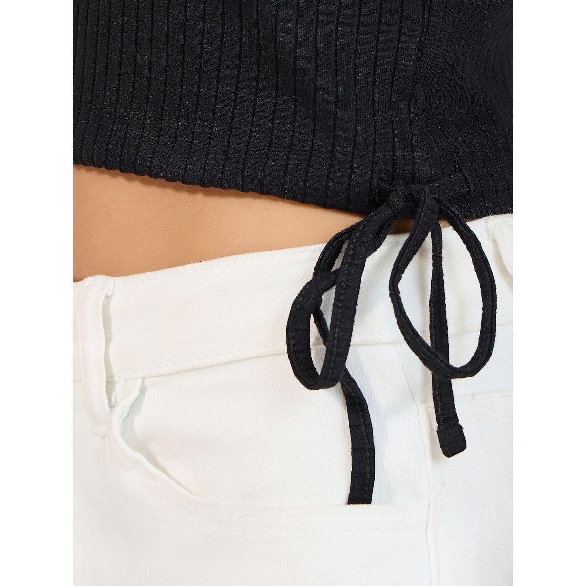 Styli Ruched Side Detail Rib Knit Crop Top-women-clothing-shirtsandblouses-blouses-image-3