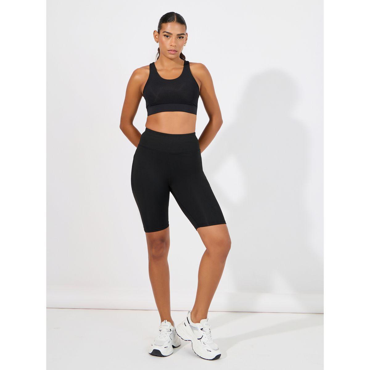 Styli Active All Over Textured Breathable Fabric Hook & Eye Sports Bra-women-clothing-sportswearandactivewear-sportsbras-image-2
