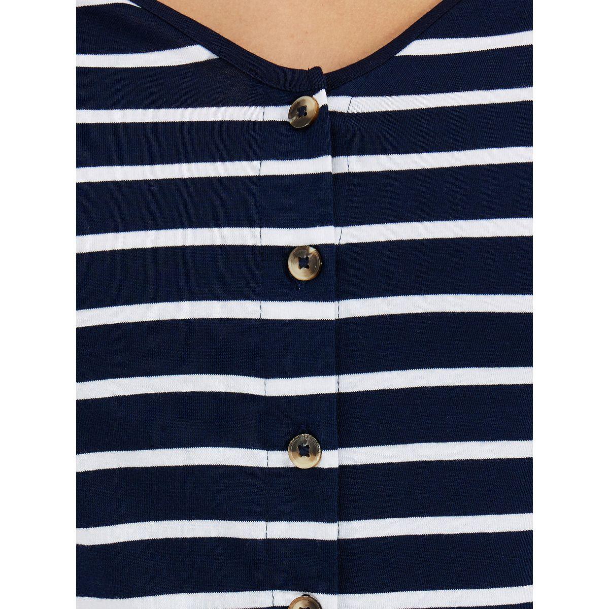 Styli Striped Knit Top with Button Placket-women-clothing-shirtsandblouses-blouses-image-3