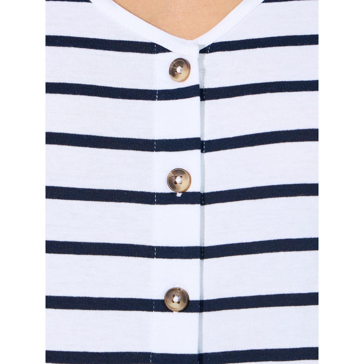 Styli Striped Knit Top with Button Placket-women-clothing-shirtsandblouses-blouses-image-3