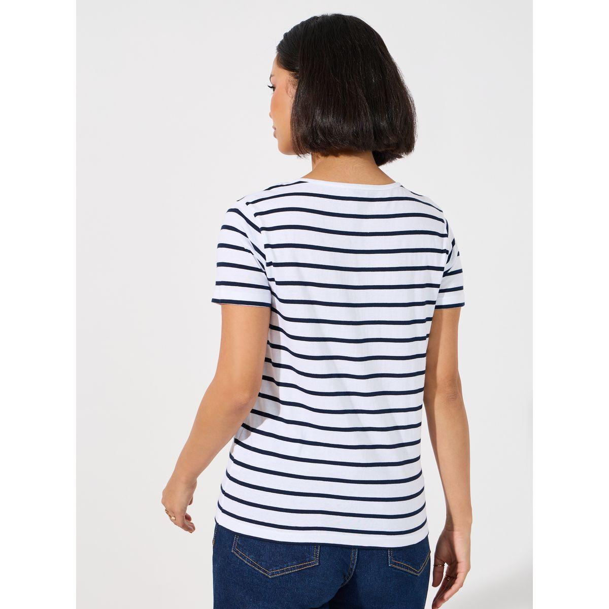 Styli Striped Knit Top with Button Placket-women-clothing-shirtsandblouses-blouses-image-4