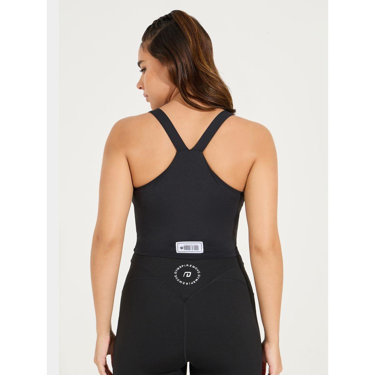 Styli Active Gymspire Edition- Label & Logo Racerback Longline Sports Bra-women-clothing-sportswearandactivewear-sportsbras-image-4