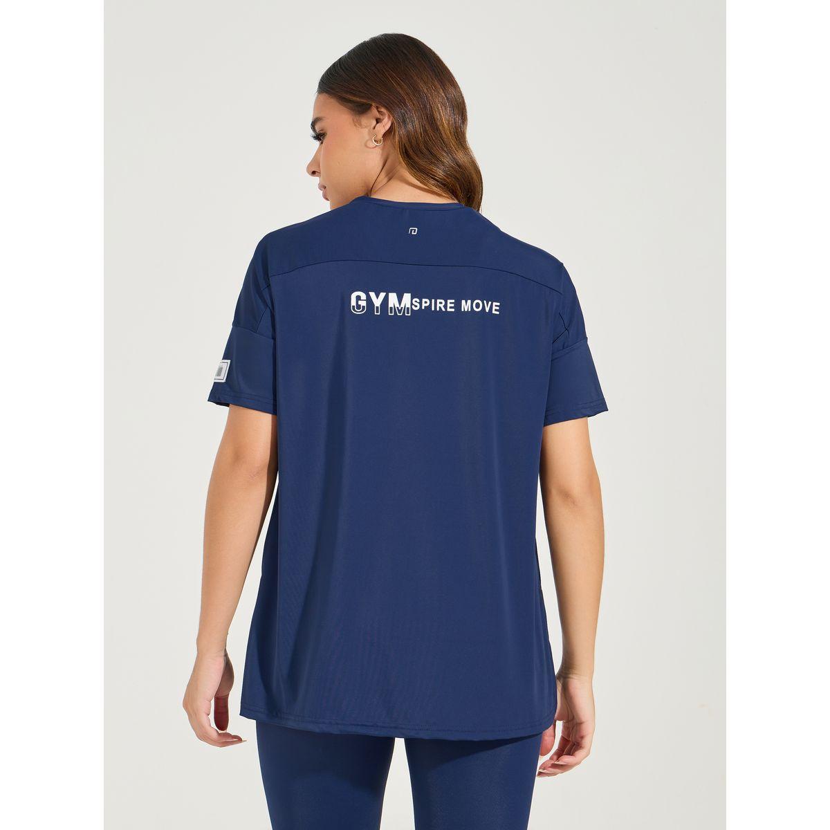 Styli Active Gymspire Edition - Label & Back Text Short Sleeve Top-sports-women-clothing-tshirtsandvests-image-4