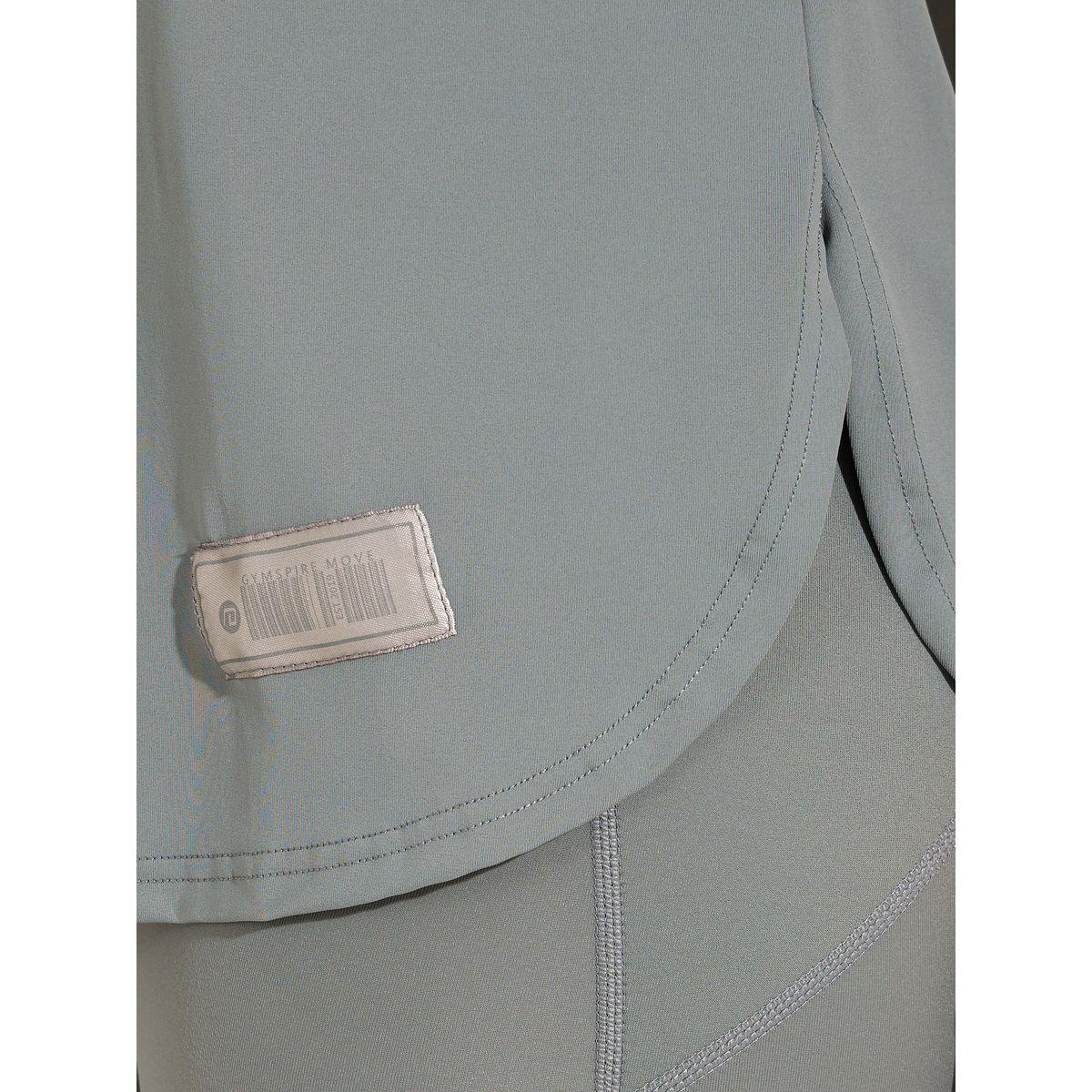 Styli Active Gymspire Edition - Tonal Label & Drop Shoulder Logo Detail Top-women-clothing-sportswearandactivewear-tshirtsandvests-image-4