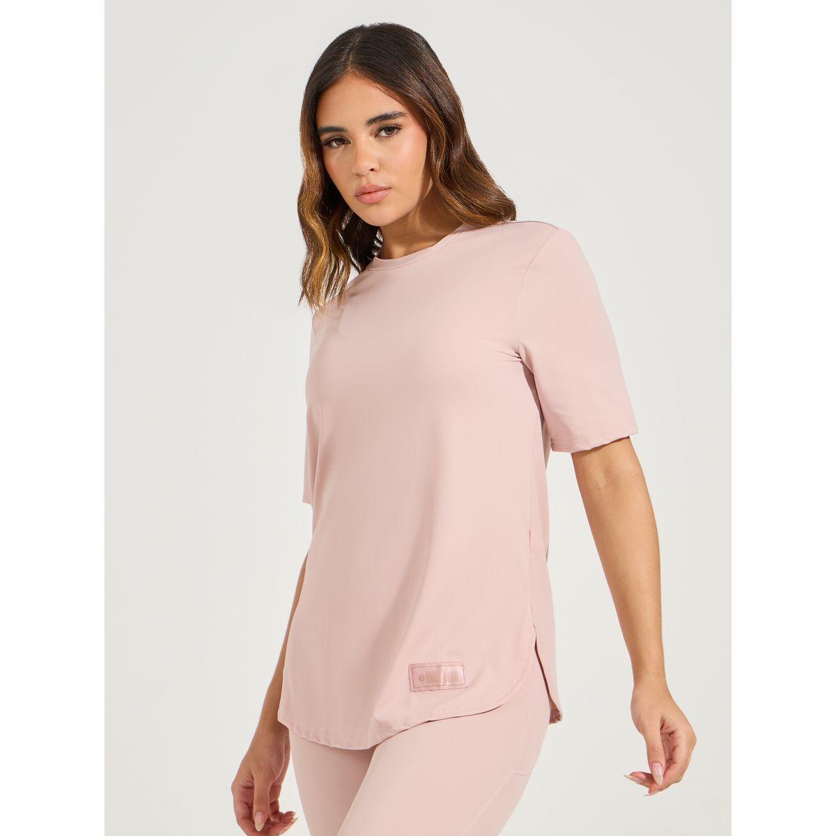 بلوزة باكتاف منخفضة وطبعة شعار-women-clothing-sportswearandactivewear-tshirtsandvests-image-1