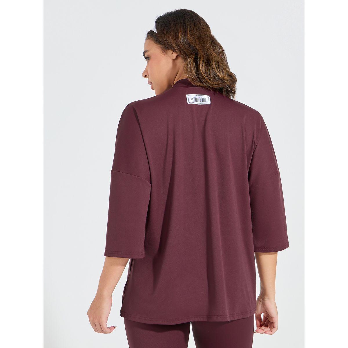 Styli Active Gymspire Edition - Label & Logo Extreme Drop Shoulder Top-women-clothing-sportswearandactivewear-tshirtsandvests-image-6