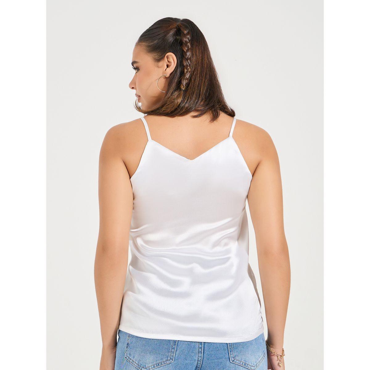 Styli Solid Satin Cami Top-women-clothing-tshirts-image-5