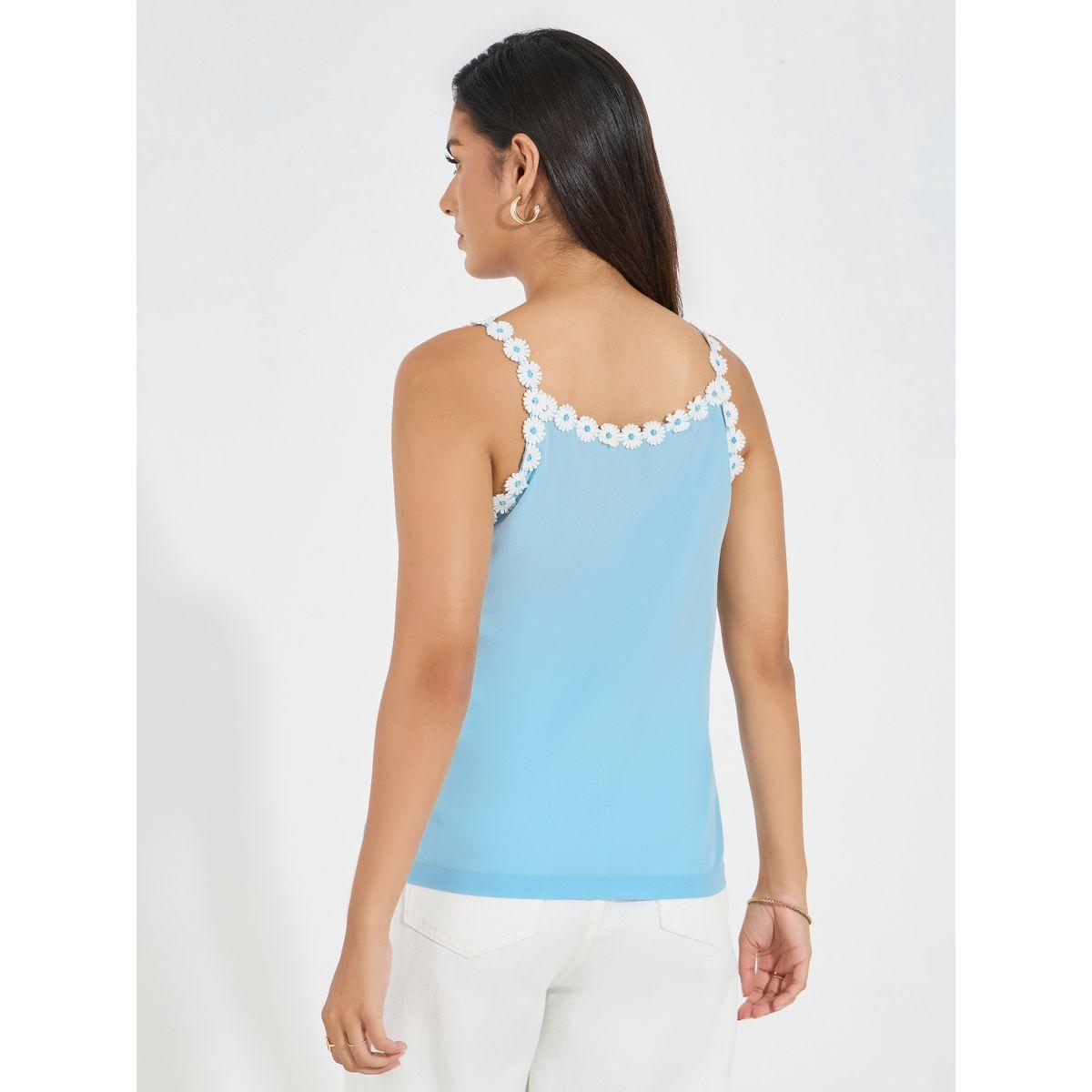 بلوزة كامي مزينة بزهور-women-clothing-tshirts-image-5