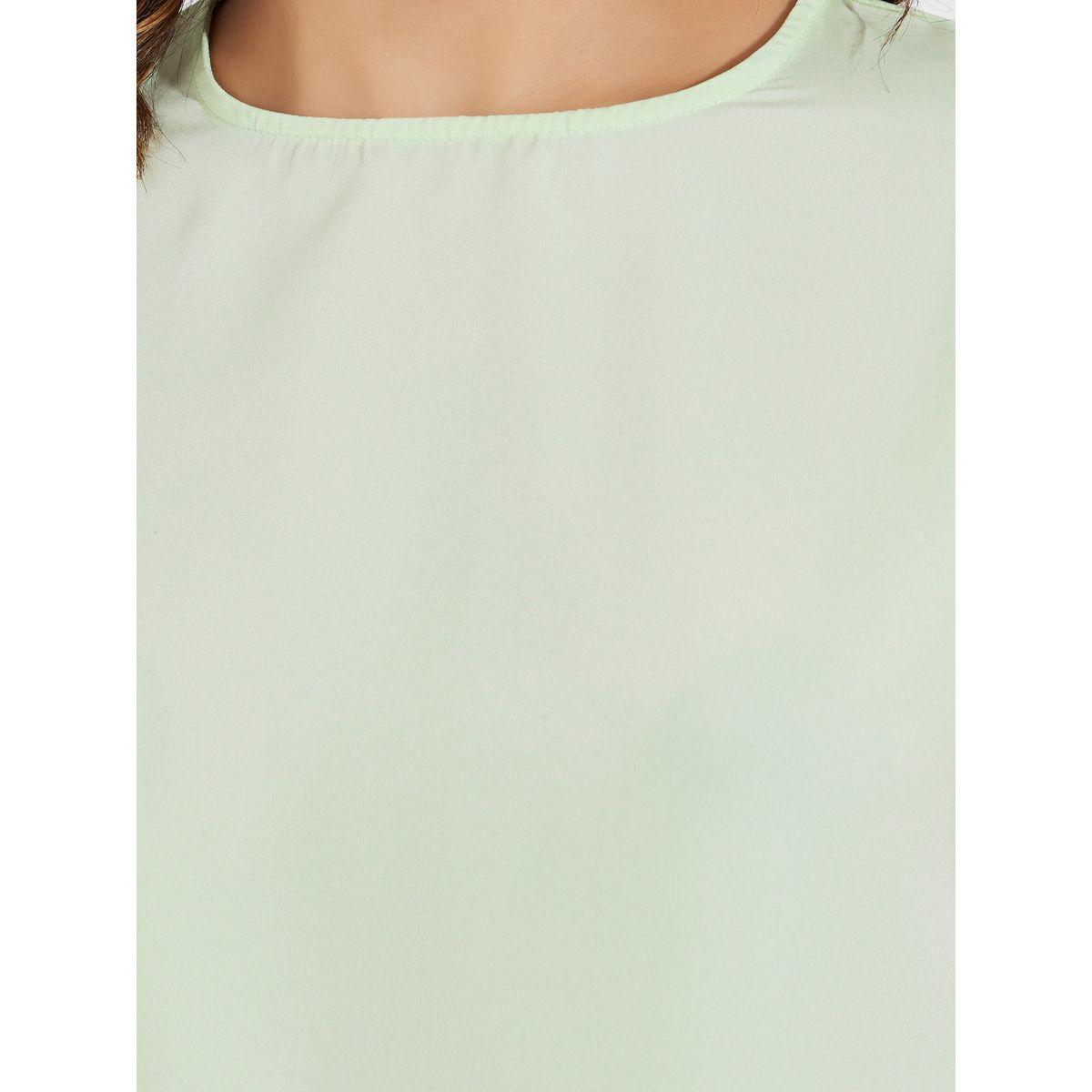Styli Solid Round Neck Extended Sleeve Top-women-clothing-shirtsandblouses-blouses-image-4