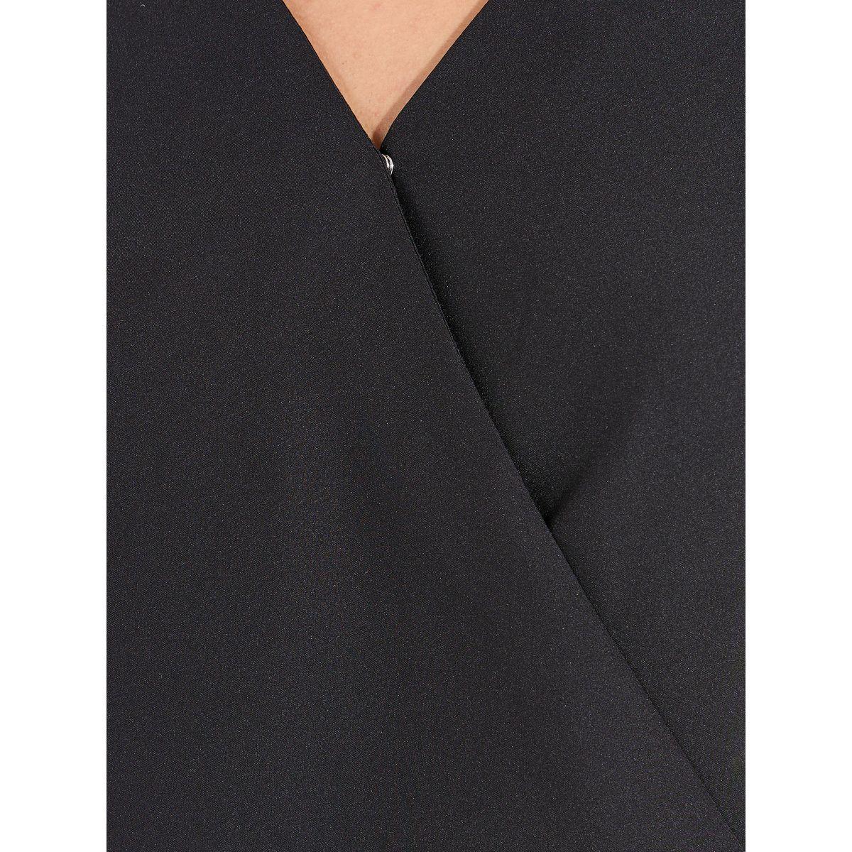 Styli Solid Mock Wrap Top with Short Sleeve-women-clothing-shirtsandblouses-blouses-image-3