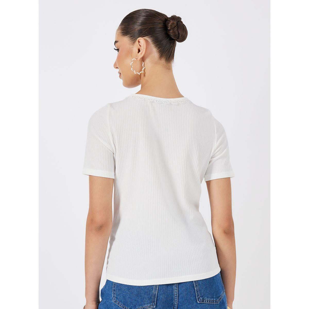 بلوزة مضلعة بتفاصيل دانتيل-women-clothing-shirtsandblouses-blouses-image-4
