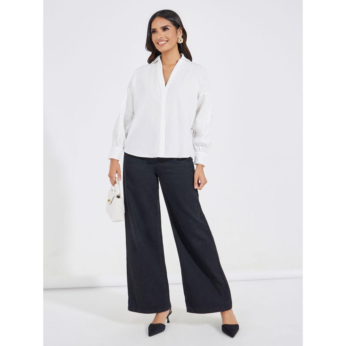 Styli Embroidered Detail Dropped Shoulder Shirt-women-clothing-shirtsandblouses-shirts-image-3