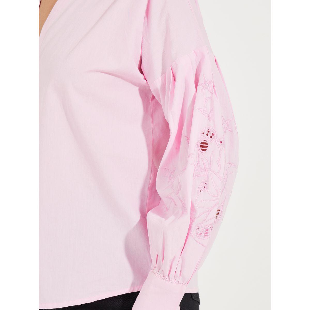 Styli Broderie Sleeve Detail Dropped Shoulder Shirt-women-clothing-shirtsandblouses-shirts-image-3