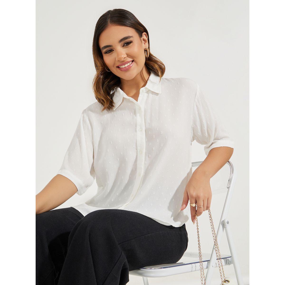 Styli Dobby Style Relaxed Fit Shirt-women-clothing-shirtsandblouses-shirts-image-1