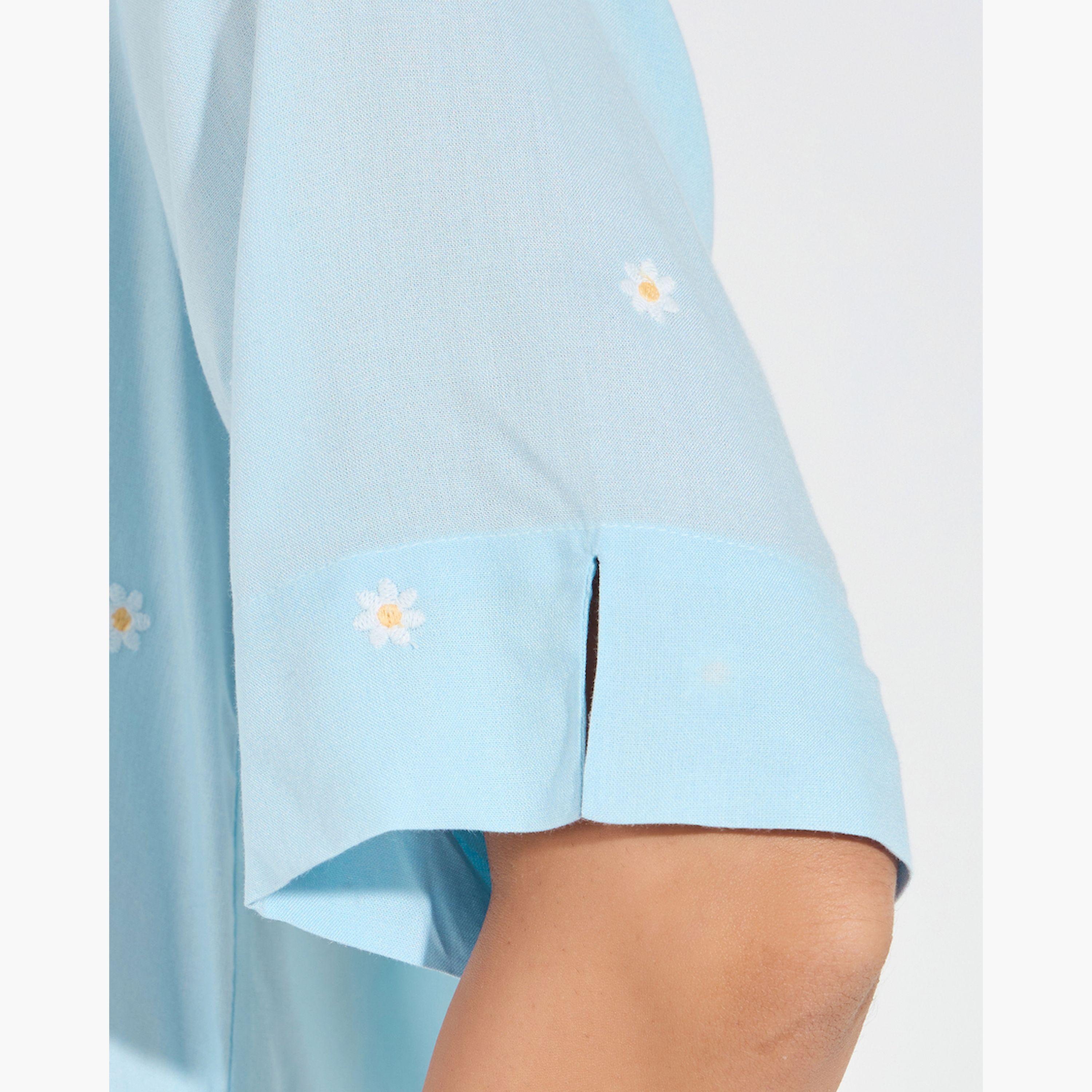 Styli Embroidered Shawl Lapel Shirt-women-clothing-shirtsandblouses-shirts-image-4