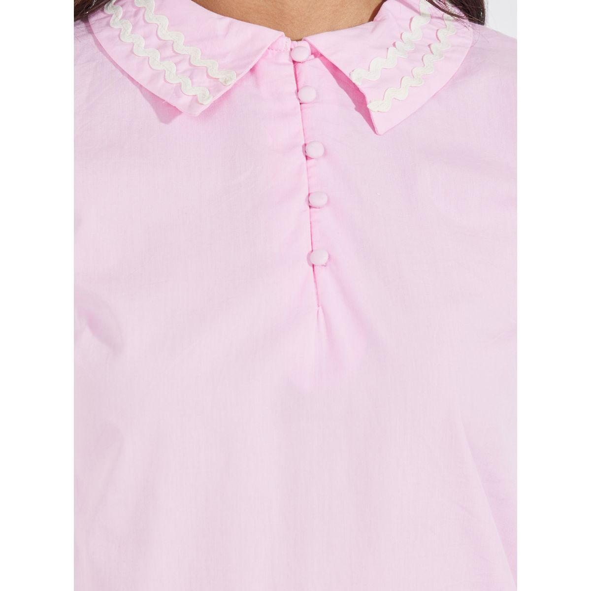 بلوزة بتفاصيل مُتباينة مع أزرار غلق-women-clothing-shirtsandblouses-shirts-image-4