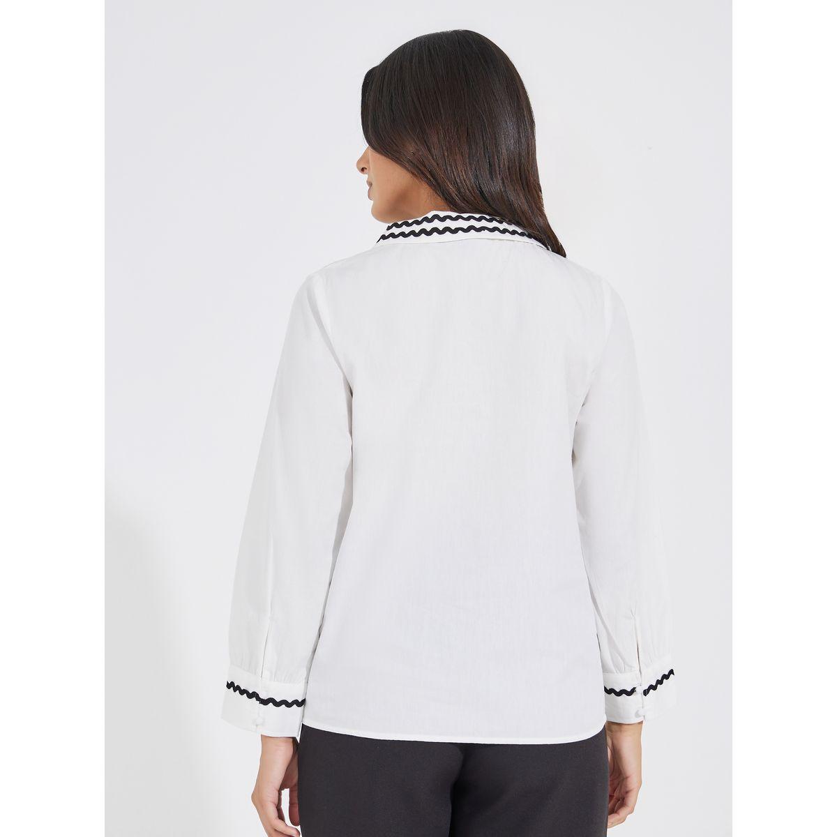 بلوزة بتفاصيل مُتباينة مع أزرار غلق-women-clothing-shirtsandblouses-shirts-image-5