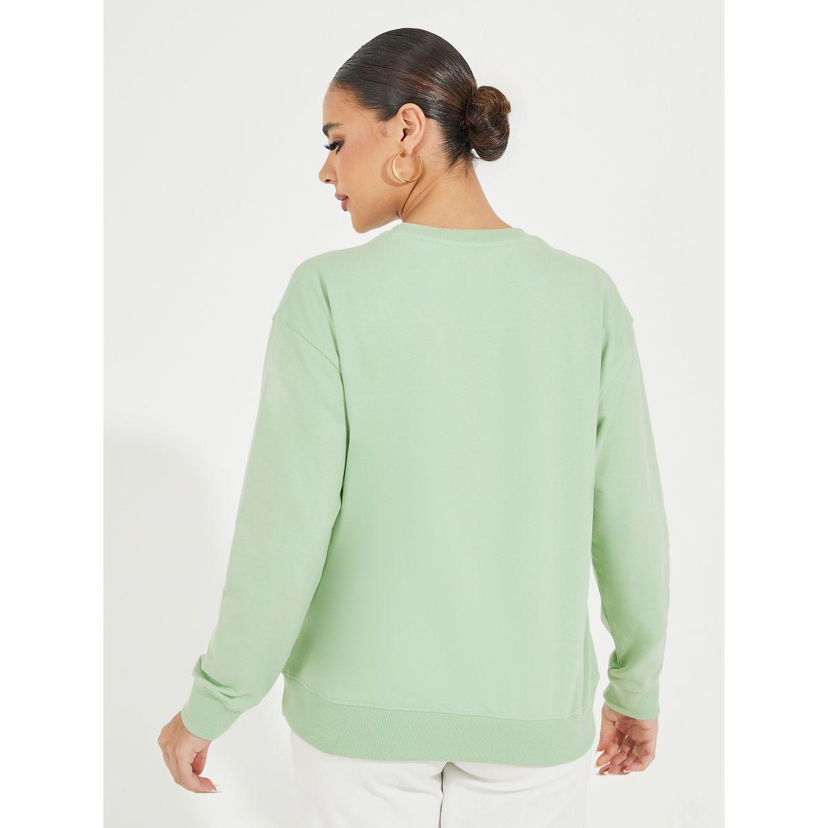 Styli Regular Fit Solid Sweatshirt-women-winterwear-hoodiesandsweatshirts-sweatshirts-image-4