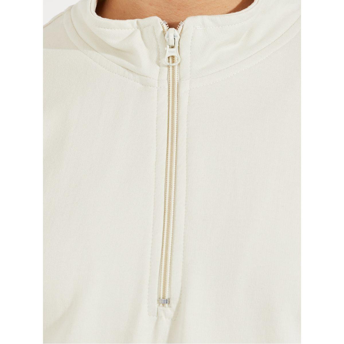 Styli Solid Regular Fit Half Zip Sweatshirt-women-winterwear-hoodiesandsweatshirts-sweatshirts-image-3