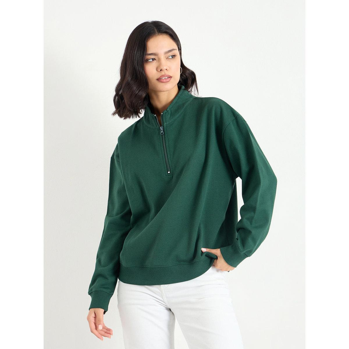 سويت شيرت سادة بقصة عادية-women-winterwear-hoodiesandsweatshirts-hoodies-image-3
