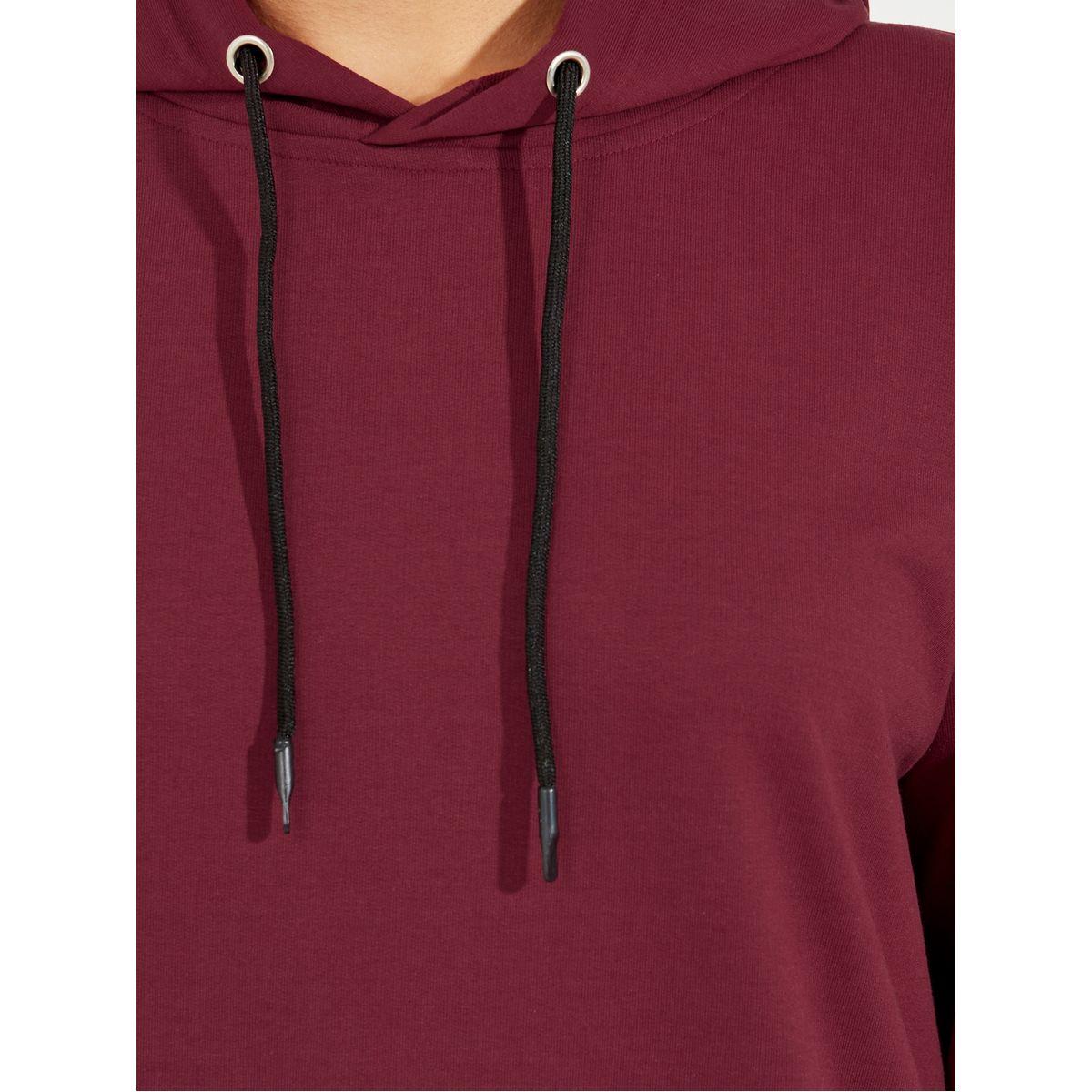 Styli Solid Regular Fit Longline Hoodie-women-winterwear-hoodiesandsweatshirts-hoodies-image-3