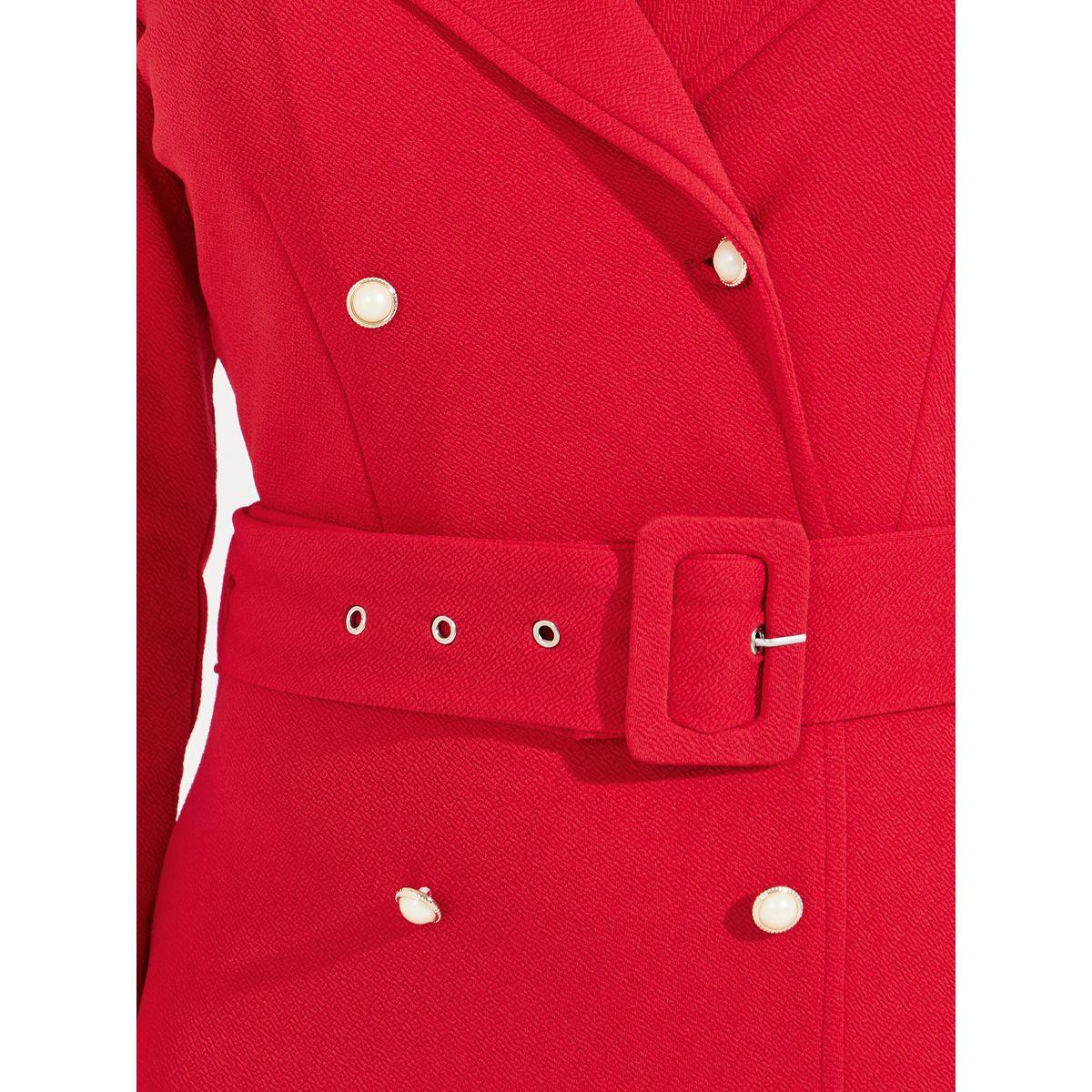 Styli Elevate Solid Button Detail Belted Blazer Midi Dress-women-clothing-dresses-image-3