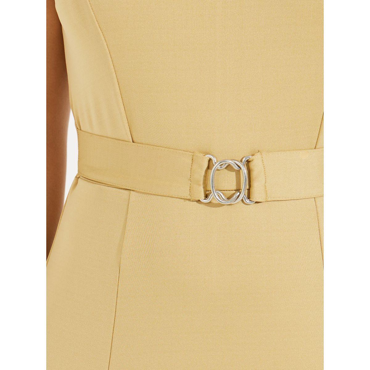 Styli Elevate Knitted Frill Hem Belted Sheath Midi Dress-women-clothing-dresses-image-3