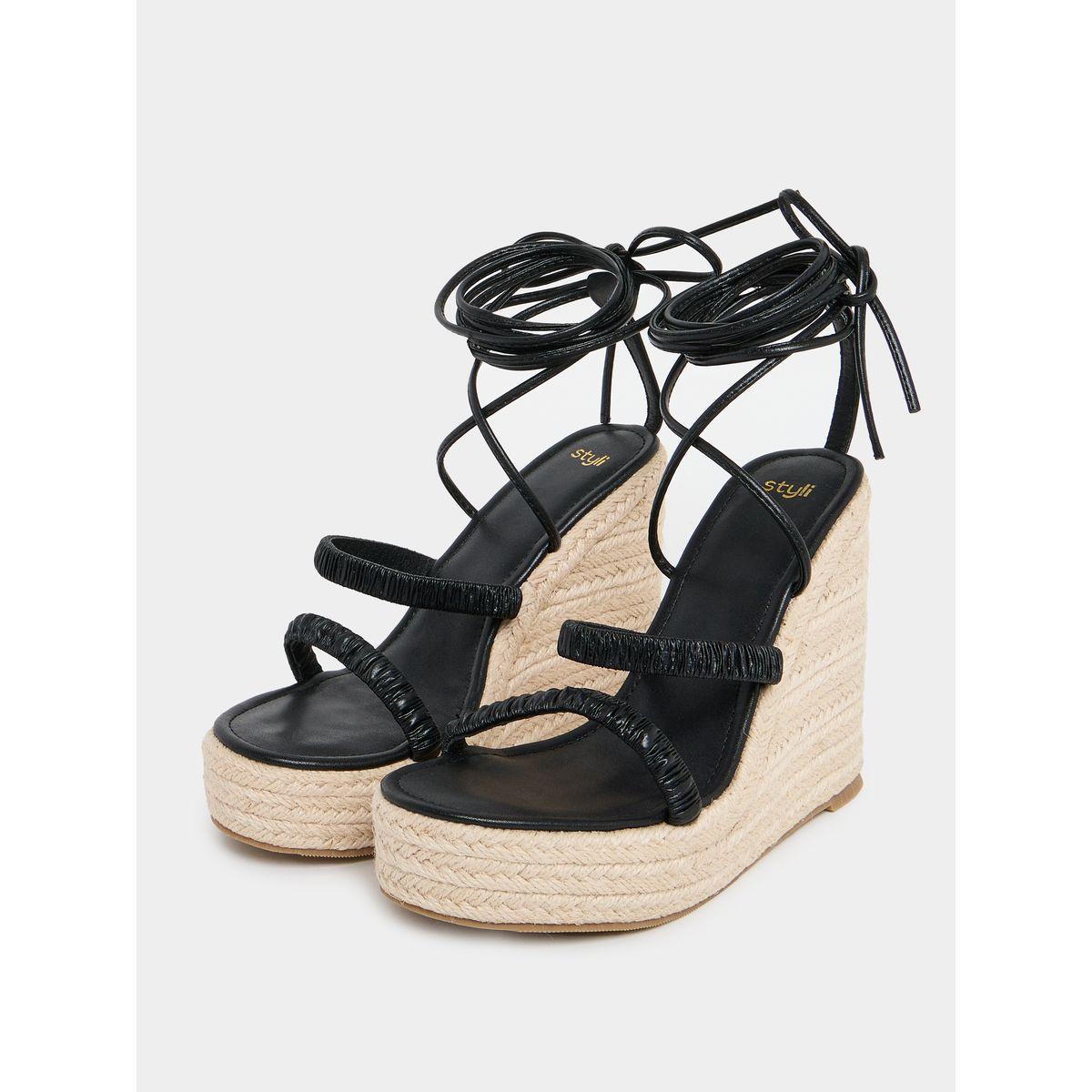 Styli Strappy Tie-Up Wedge Sandals-women-shoes-heels-image-2