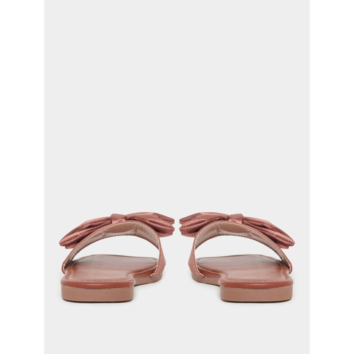 Styli Bow Design Flat Sandals-women-shoes-sandals-flats-image-4