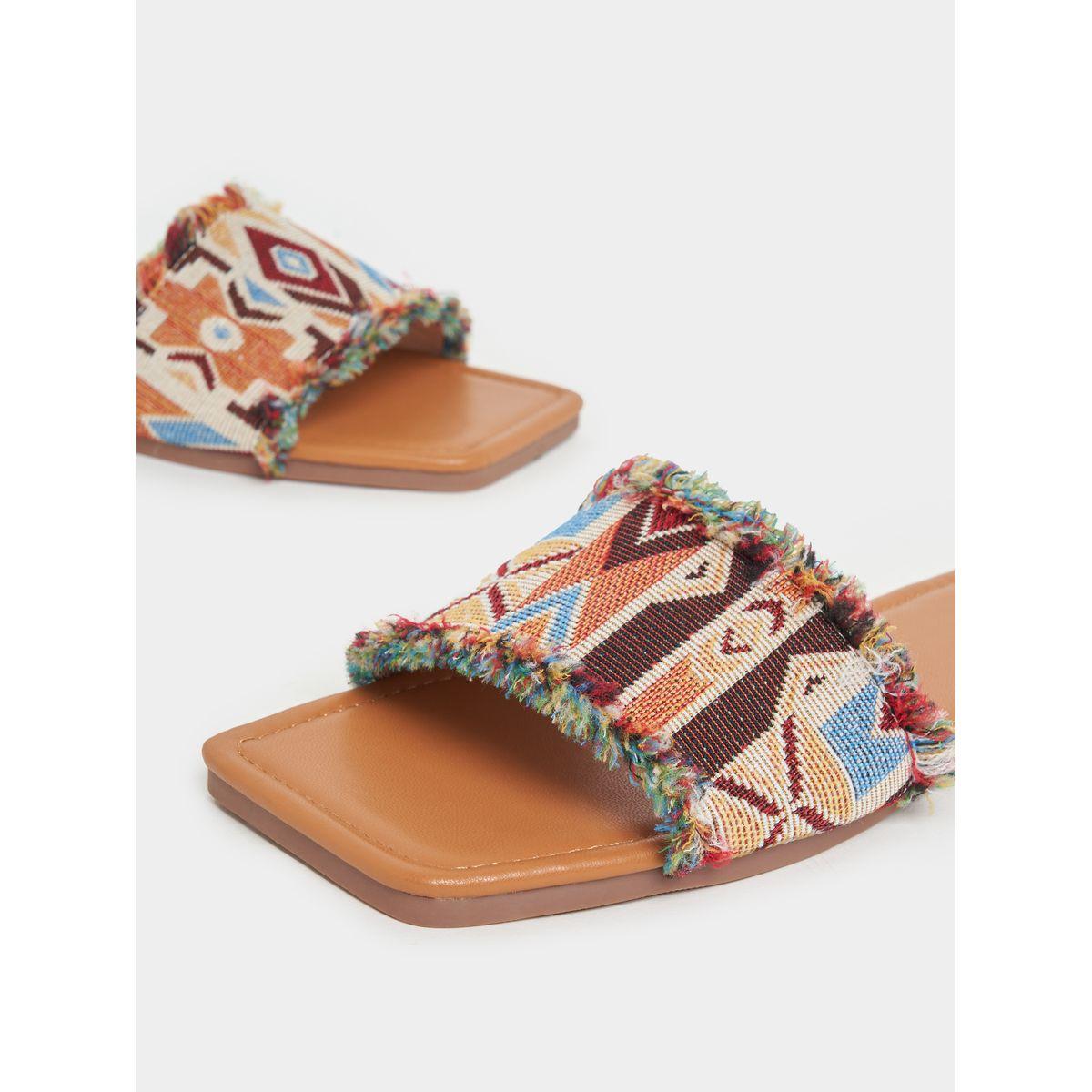 Styli Patterned Strap Flat Sandals-women-shoes-sandals-flats-image-3
