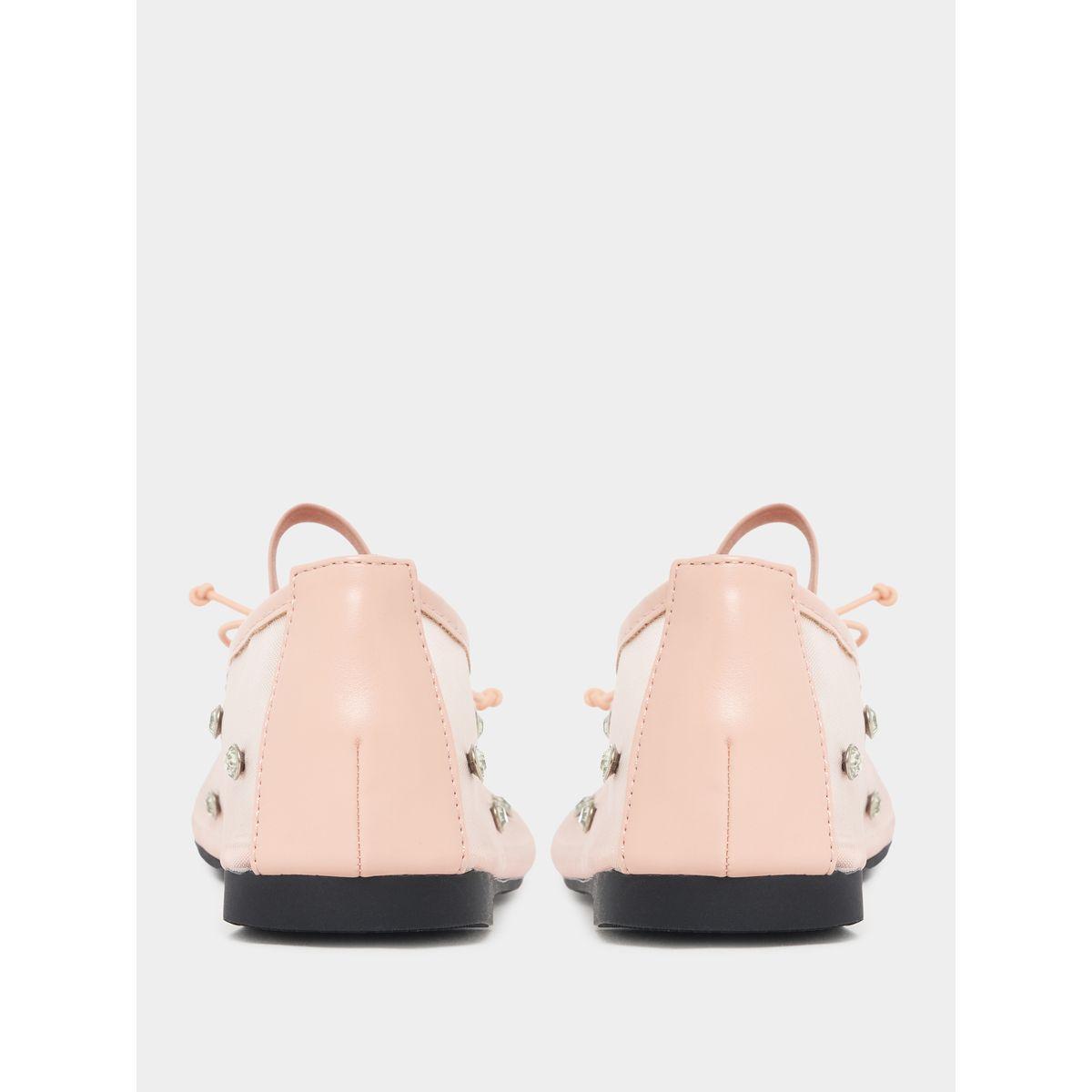 حذاء باليرينا منمق بالكريستال مع تفاصيل شبكية-women-shoes-loafersandmoccasins-image-4