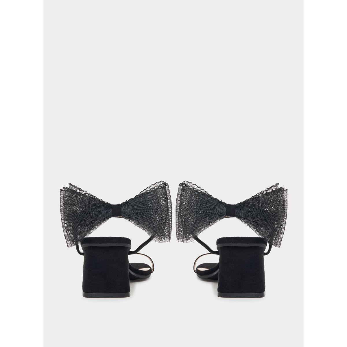 Styli Bow Decor Block Heel Sandals-women-shoes-heels-image-6