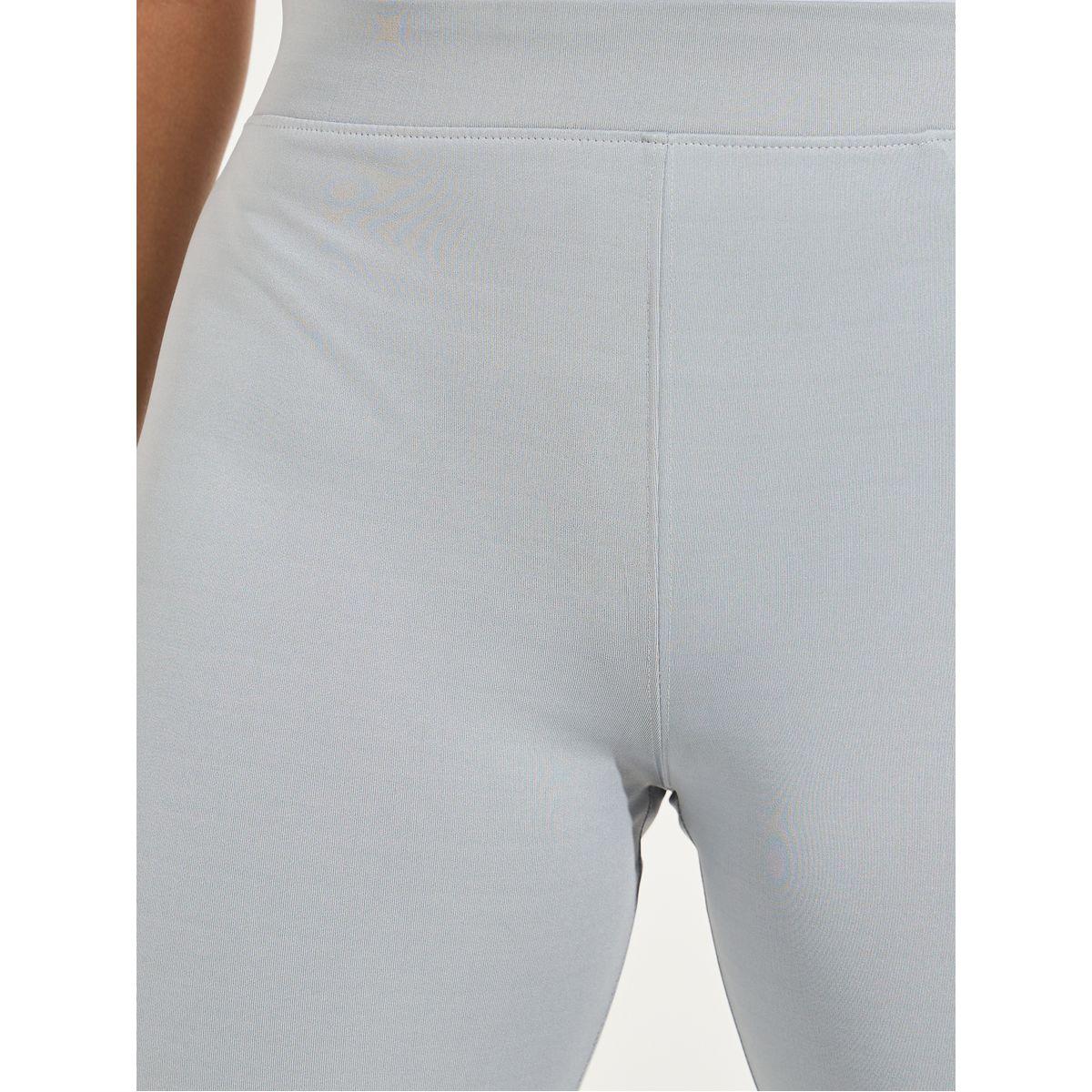 Styli Solid Light Flare Full Length Leggings-women-clothing-bottoms-leggings-image-3