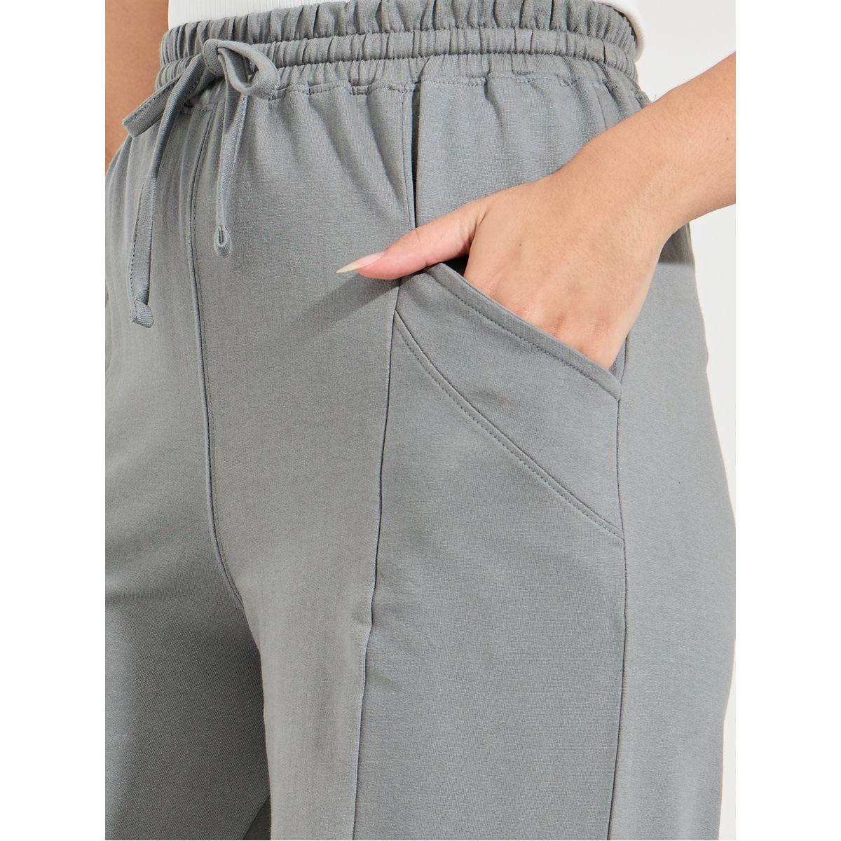 Styli High Rise Band Detail Wide Leg Joggers-women-clothing-bottoms-joggers-image-3