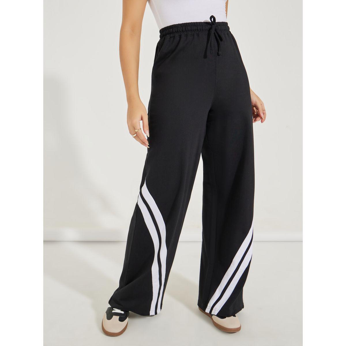 جوغر مزين باشرطة مزدوجة مع ارجل واسعة-women-clothing-bottoms-joggers-image-2