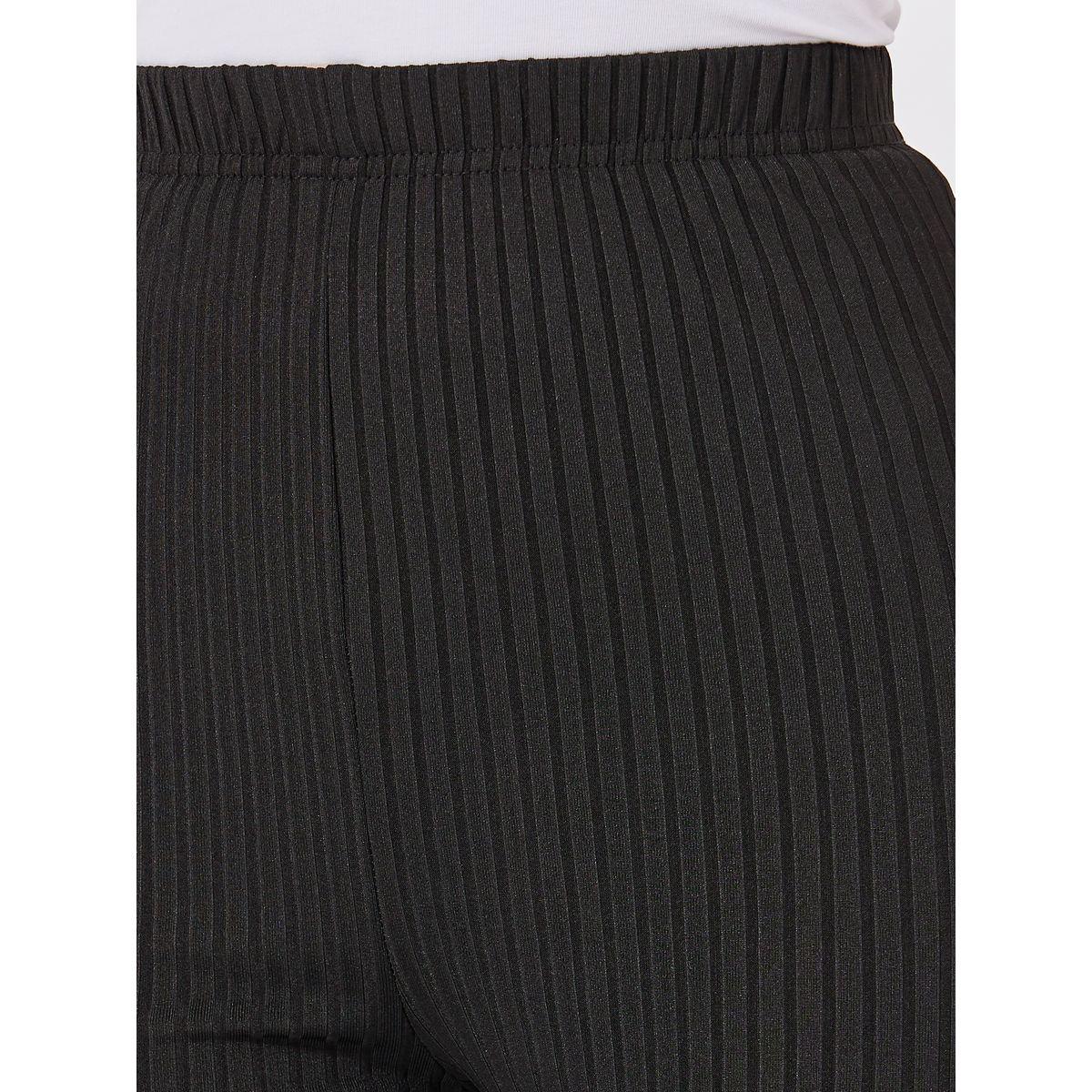 Styli Ribbed Leggings with Elasticated Waistband-women-clothing-bottoms-leggings-image-3