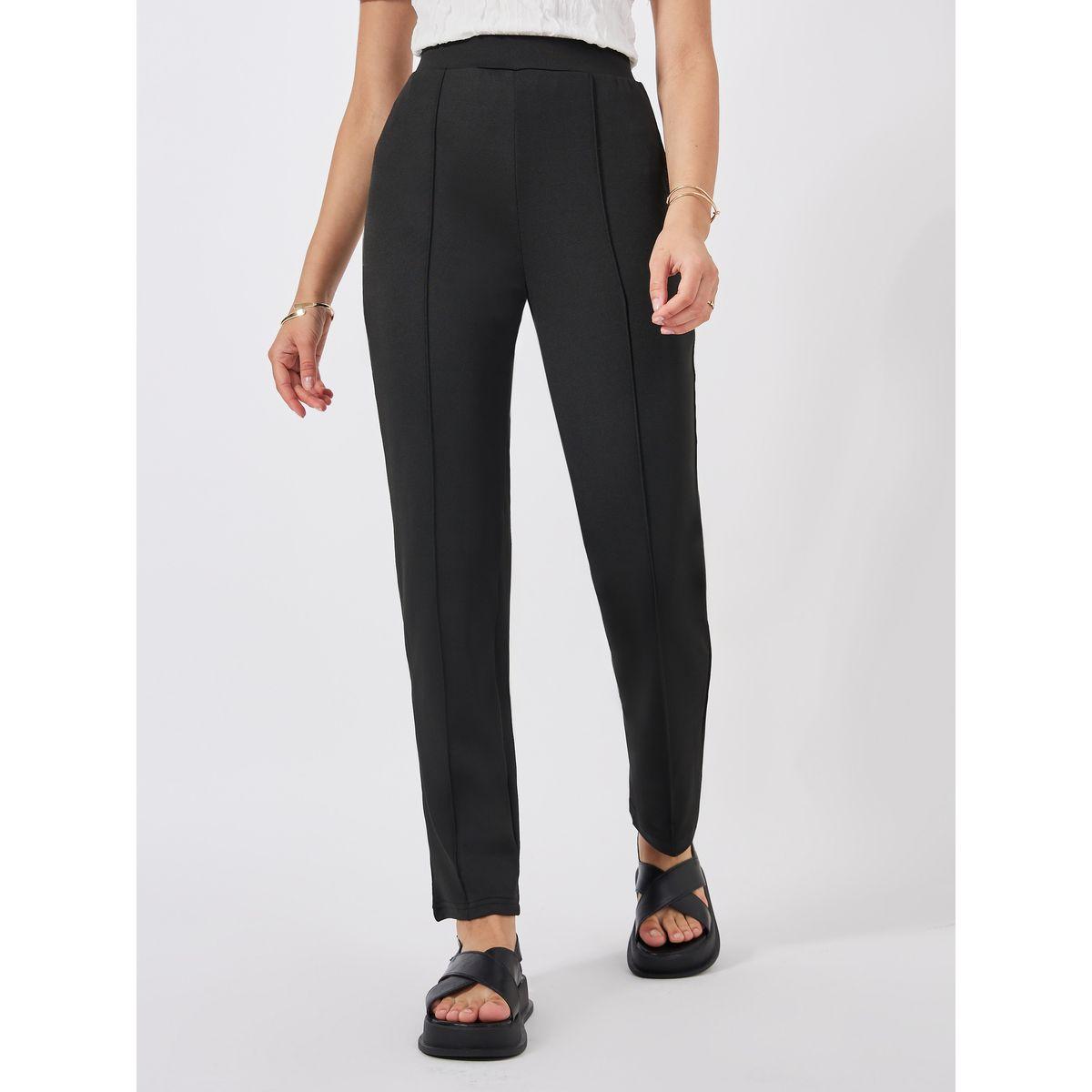 بنطال بطول الكاحل مع تفاصيل محزوزة-women-clothing-bottoms-trousers-image-1
