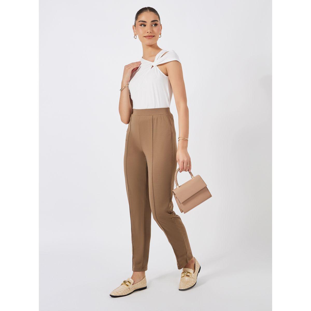 بنطال بطول الكاحل مع تفاصيل محزوزة-women-clothing-bottoms-trousers-image-2