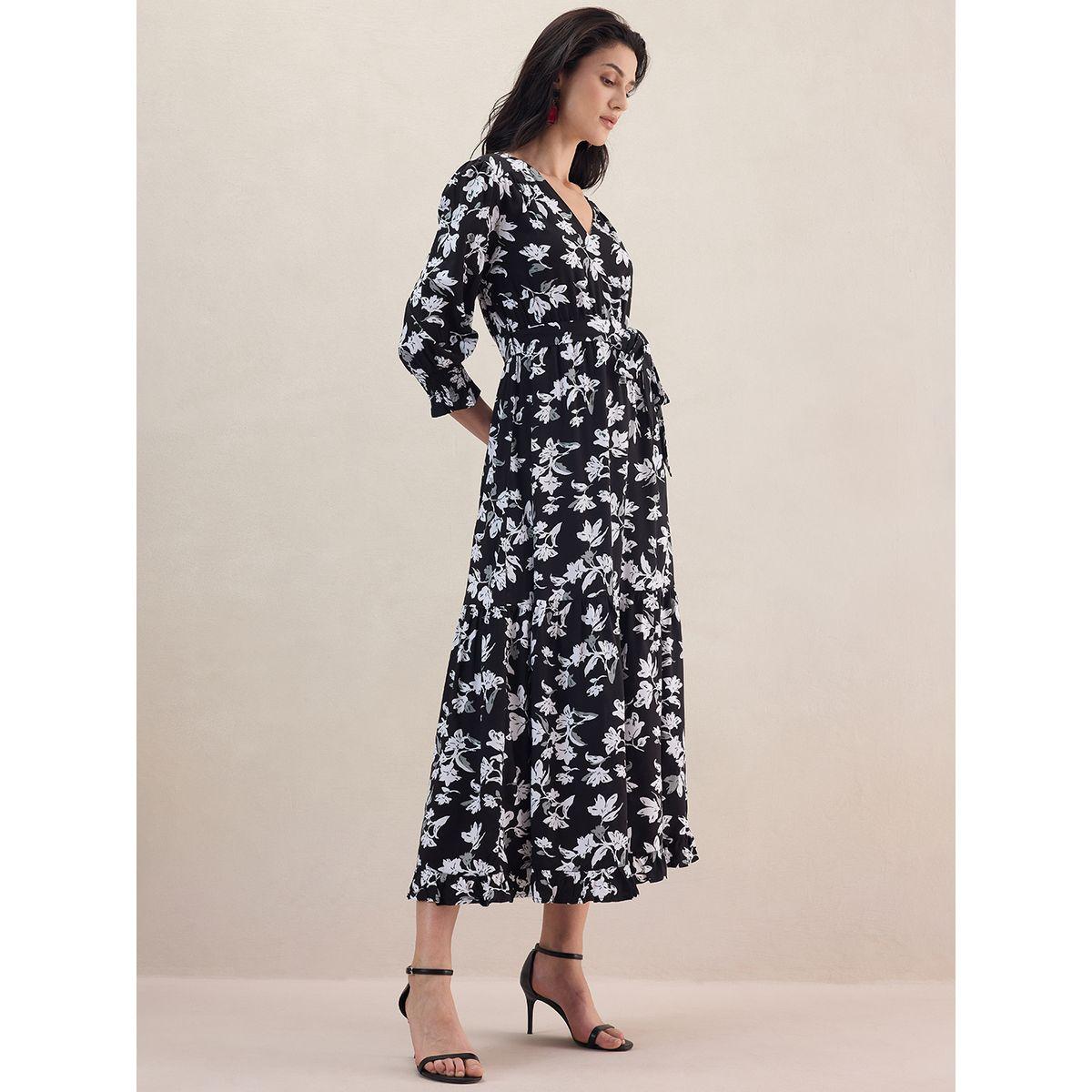 Femmella X Styli  Floral Printed Tiered Midi Dress-women-clothing-dresses-image-2